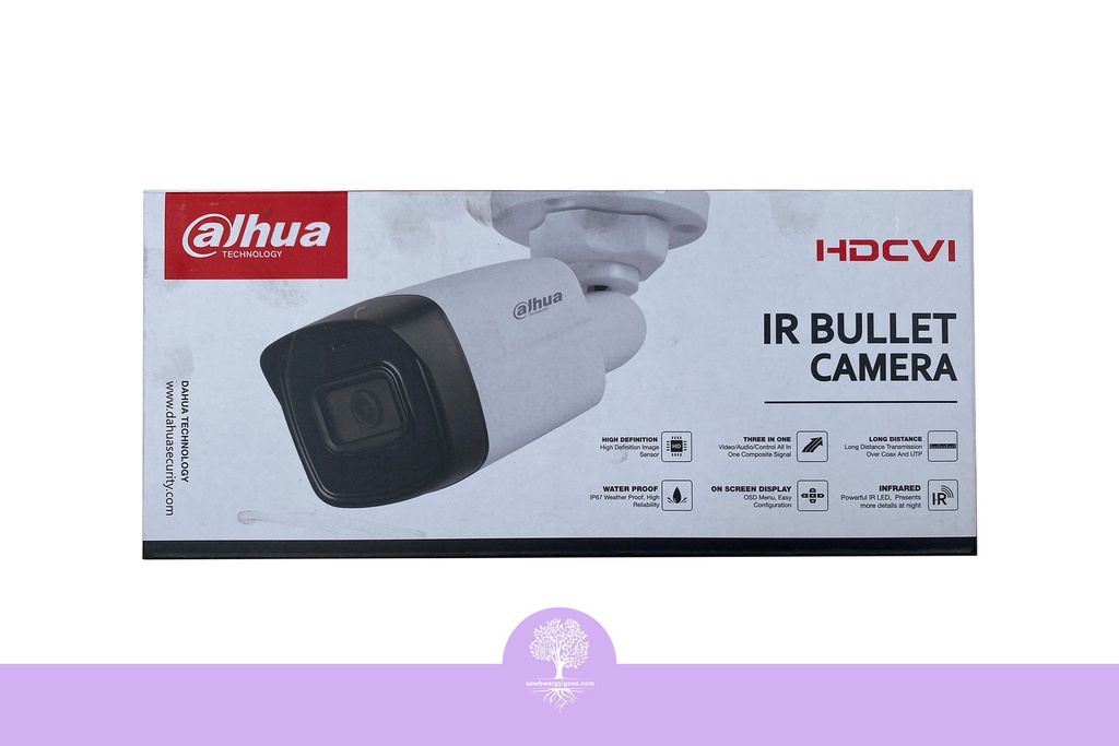 Dahua HDCVI Camera (2MP, IR, Bullet, 3.6mm, Outdoor, MIC)