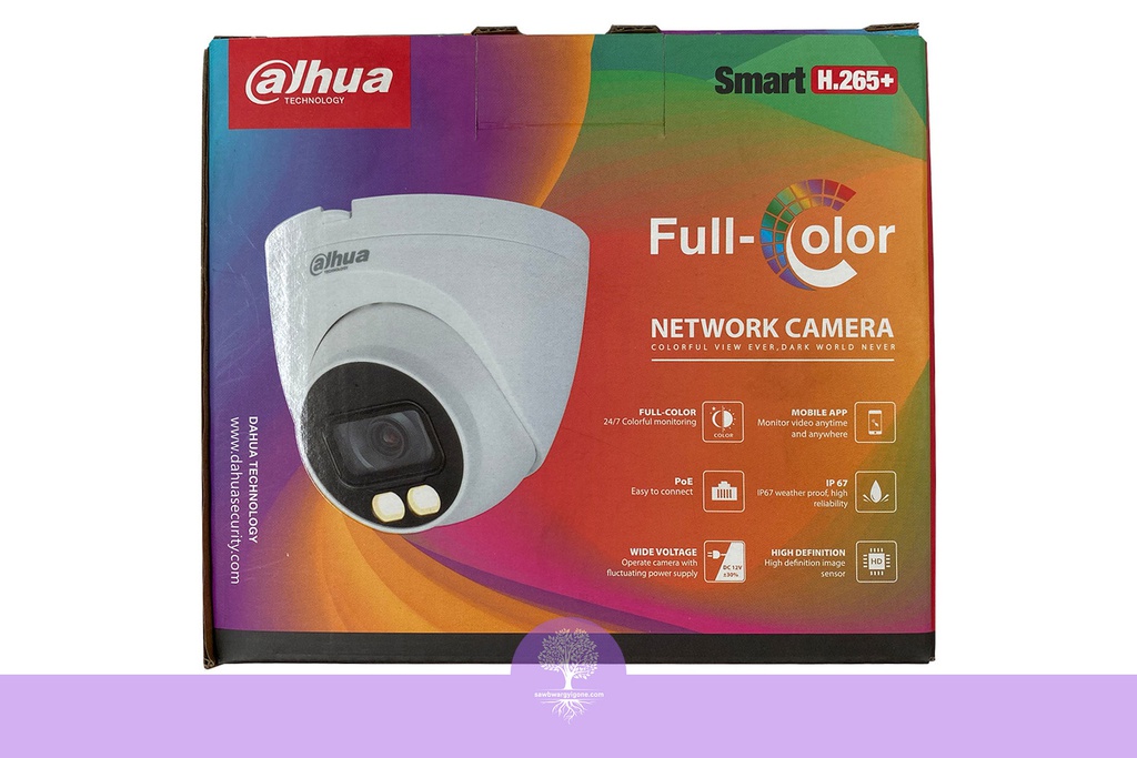 Dahua IP Camera (4MP, Full Color, Dome, 3.6mm) (Lite Series)