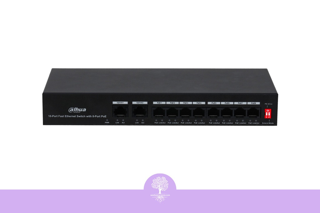 Dahua Network Switch (10-Port Fast Ethernet with 8-Port PoE)