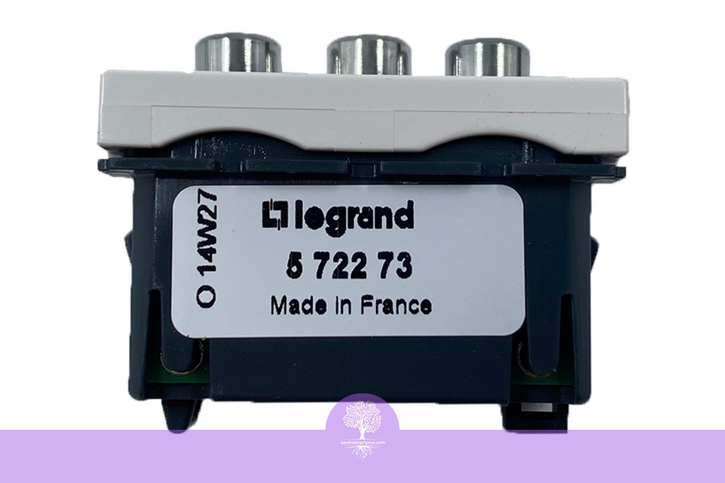 LEGRAND 3 RCA SOCKET (AUDIO & VEDIO ) SQ WH