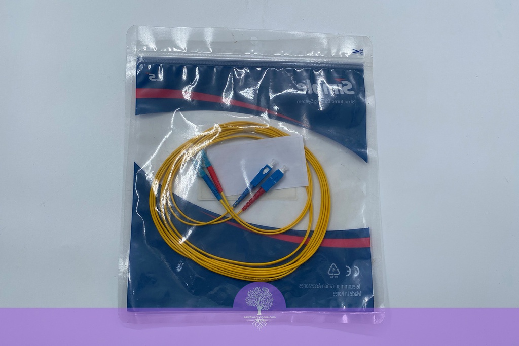 Fiber Optic Patch Cord, Single Mode, Duplex,LC-SC-3M(YL)