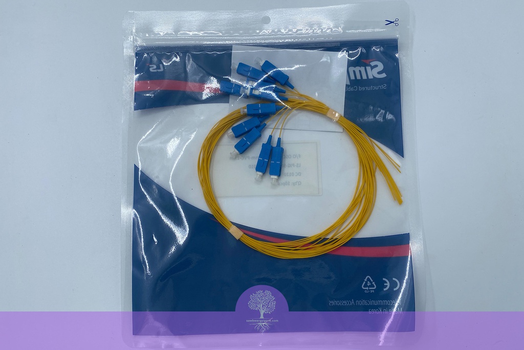 Fiber pigtail SC, SM, 1m (YL)