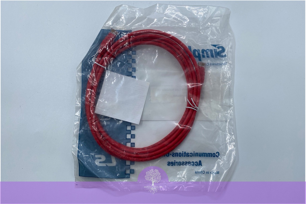 3M LS Simple CAT5E RJ45 Patch Cord, Cross, Red