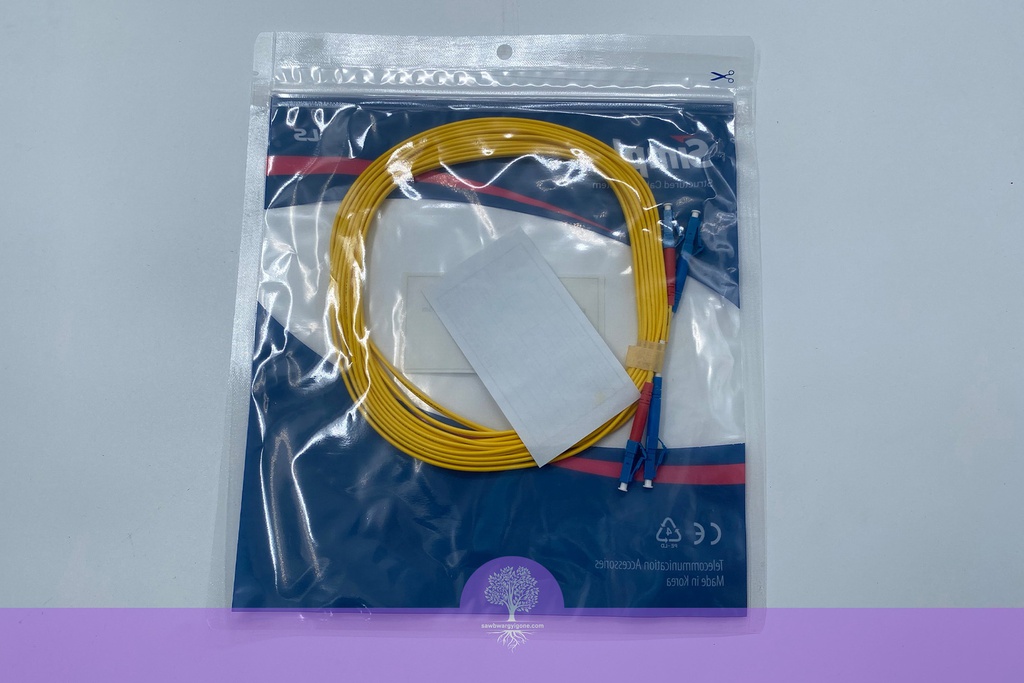 LC-LC-5M (YL), LS Simple Fiber Optic Patch Cord, Single Mode, Duplex