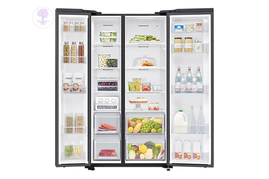 Side by Side - 2 Door  655L  ,Samsung Refrigerator RS62R50012C/ST (Black)