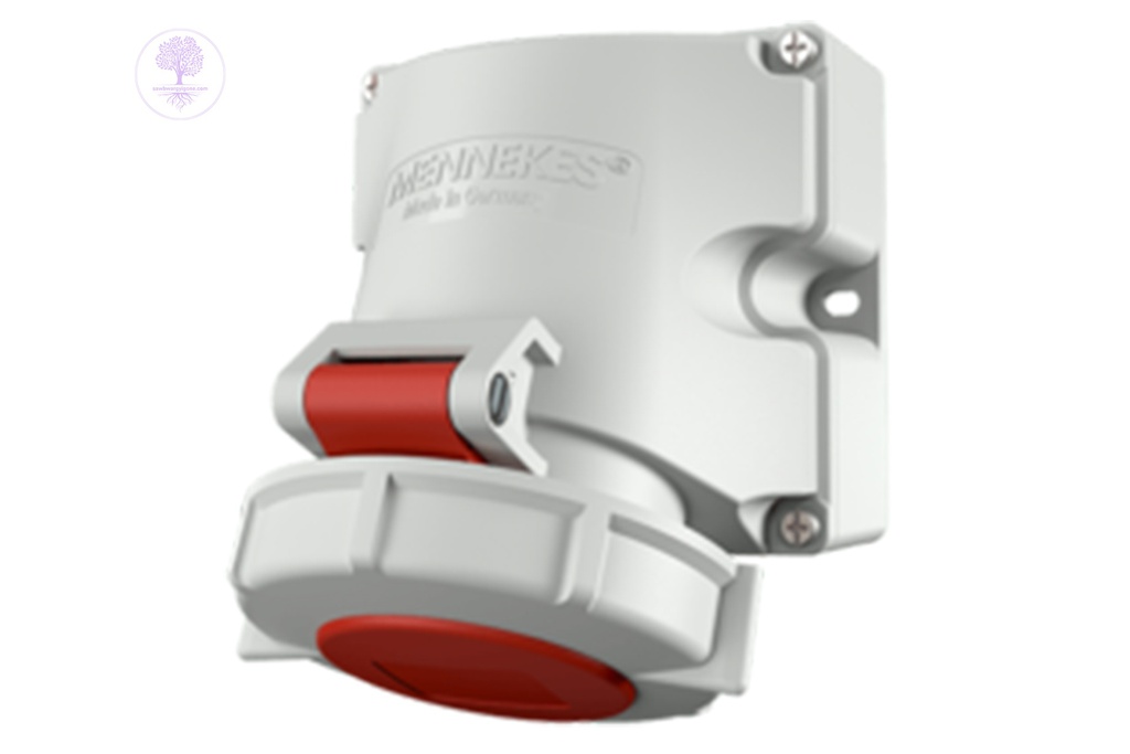 3P, 32A, 230V, Mennekes Wall Mounted Socket - IP 67