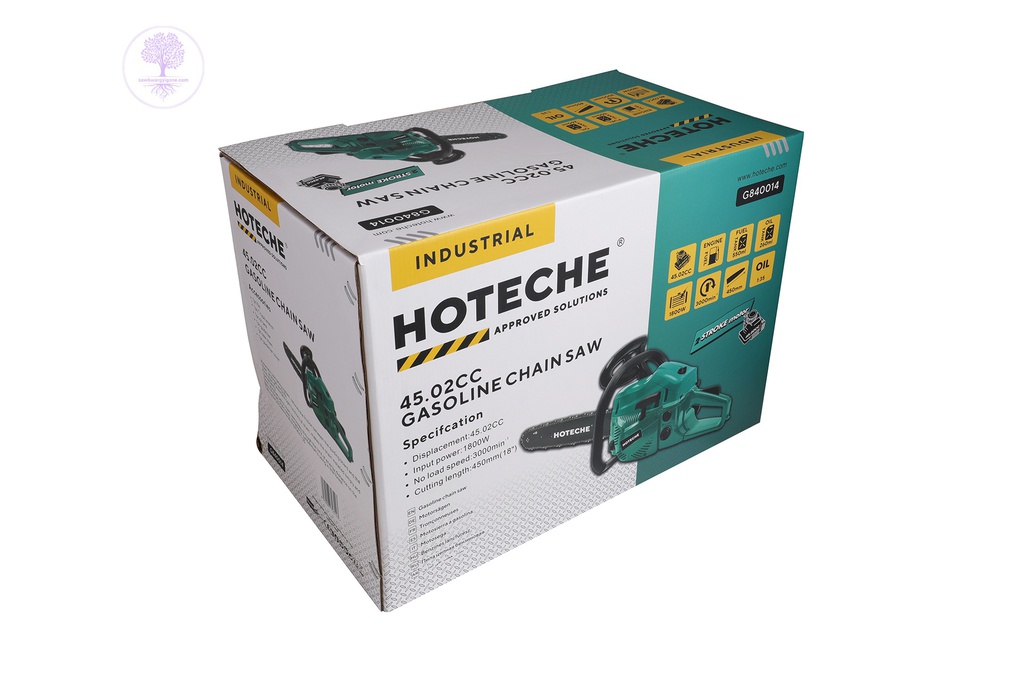 1800W, 45.02cc, Industrial, Hoteche Gasoline Chain Saw