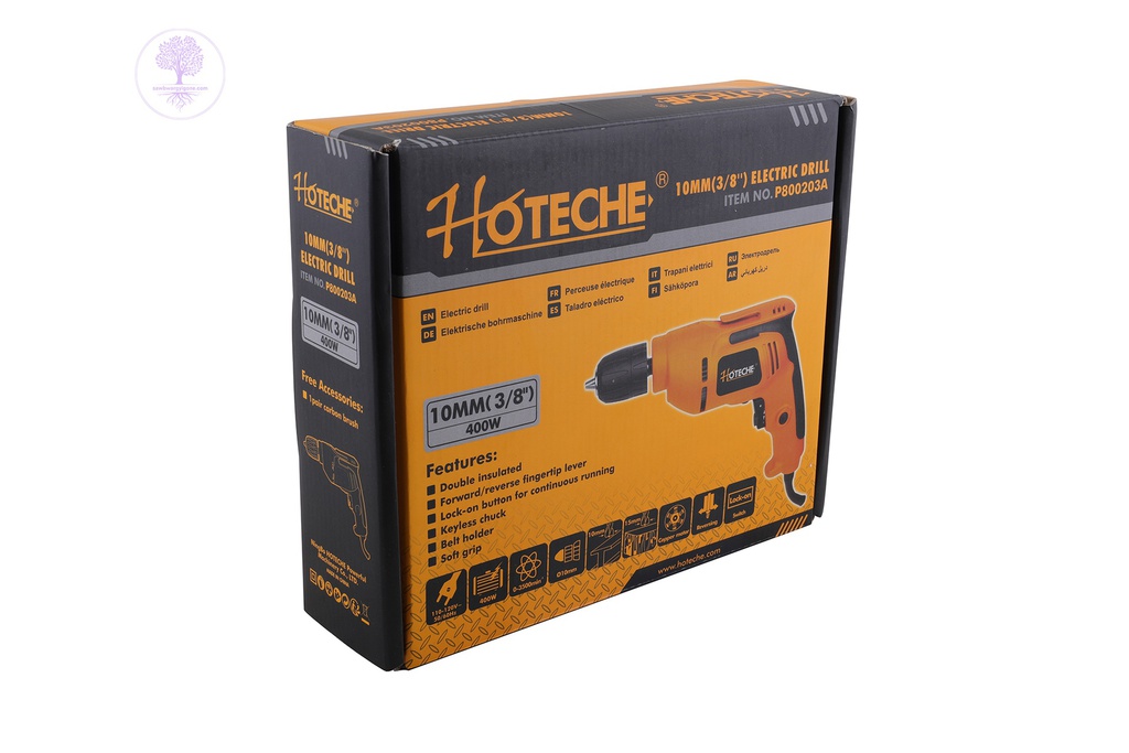 400W, 10mm (Yellow), Hoteche Electric Drill