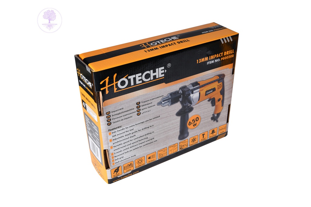 650W, 13mm (Yellow), Hoteche Impact Drill 