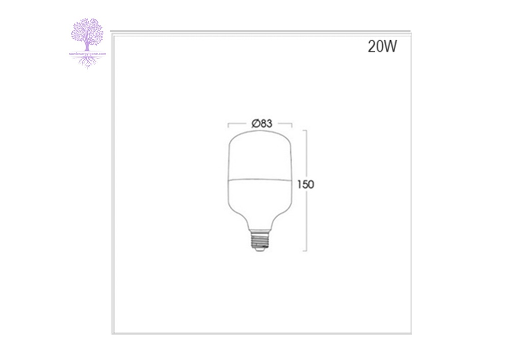 20W, Daylight LUMAX CYLINDRICAL LAMP