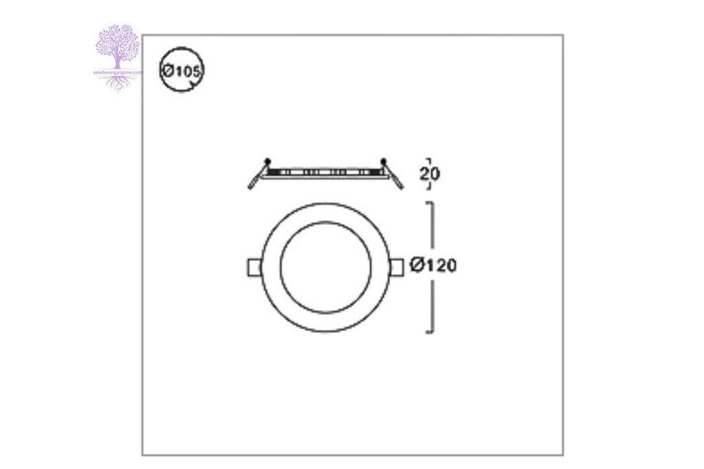 6W, Daylight LUMAX RECESSED PANEL LIGHT (Circle)