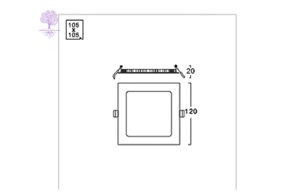 6W, Daylight LUMAX RECESSED PANEL LIGHT (Square)