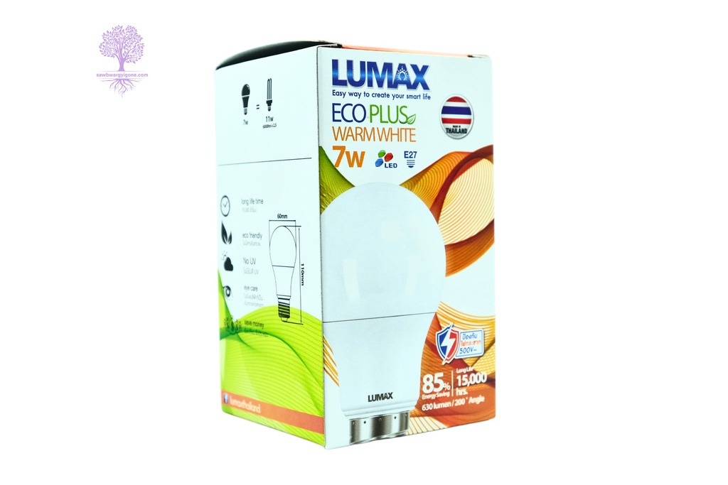 7W, Warmwhite LUMAX ECO BULB 