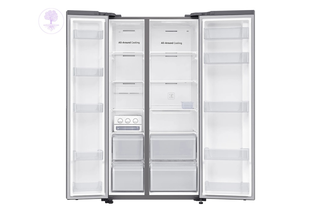 Side by Side - 2 Door  655L, Samsung Refrigerator RS62R5001M9/ST(Silver)