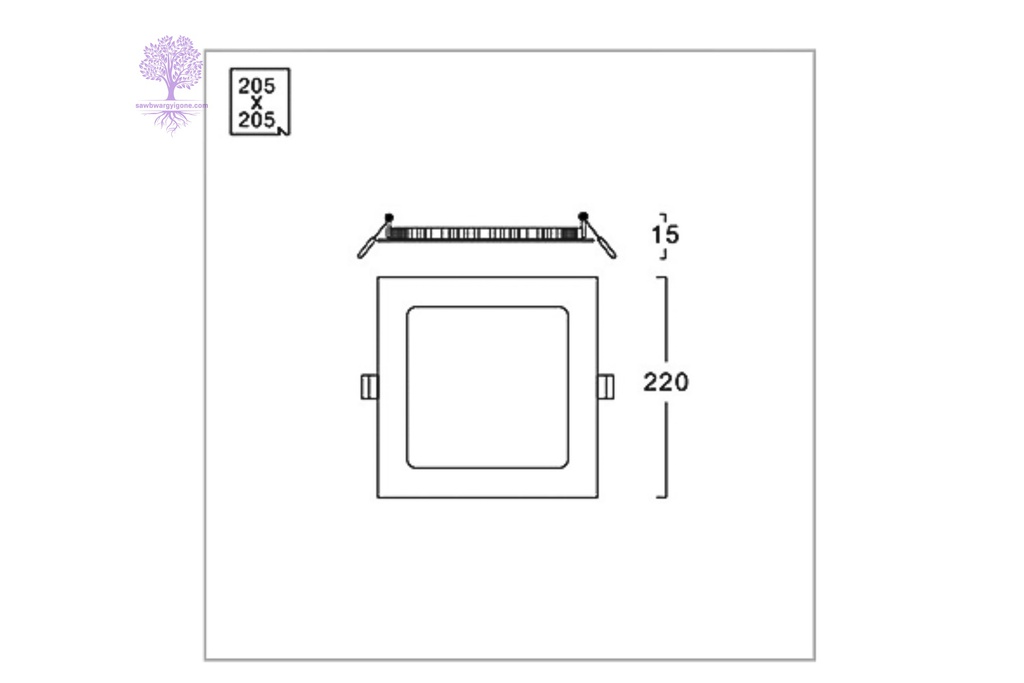 18W, Daylight LUMAX RECESSED PANEL LIGHT (Circle)