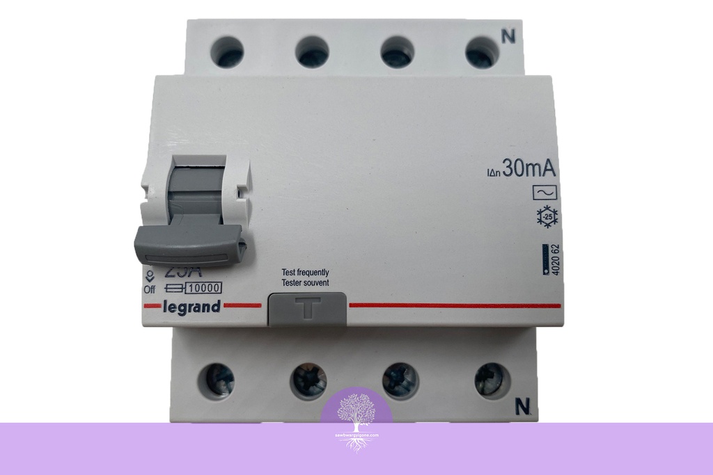 4PR, 25A, 30mA, AC, RX3, LEGRAND RCCB
