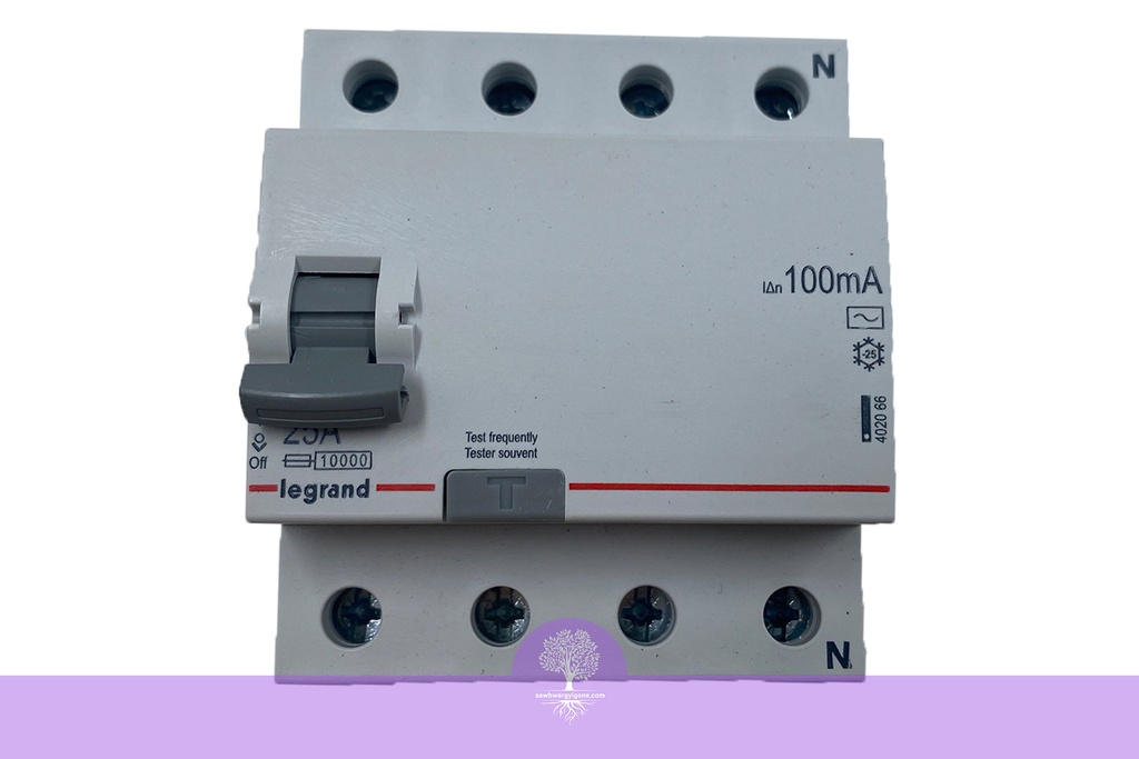 4PR, 25A, 100mA, AC, RX3, LEGRAND RCCB