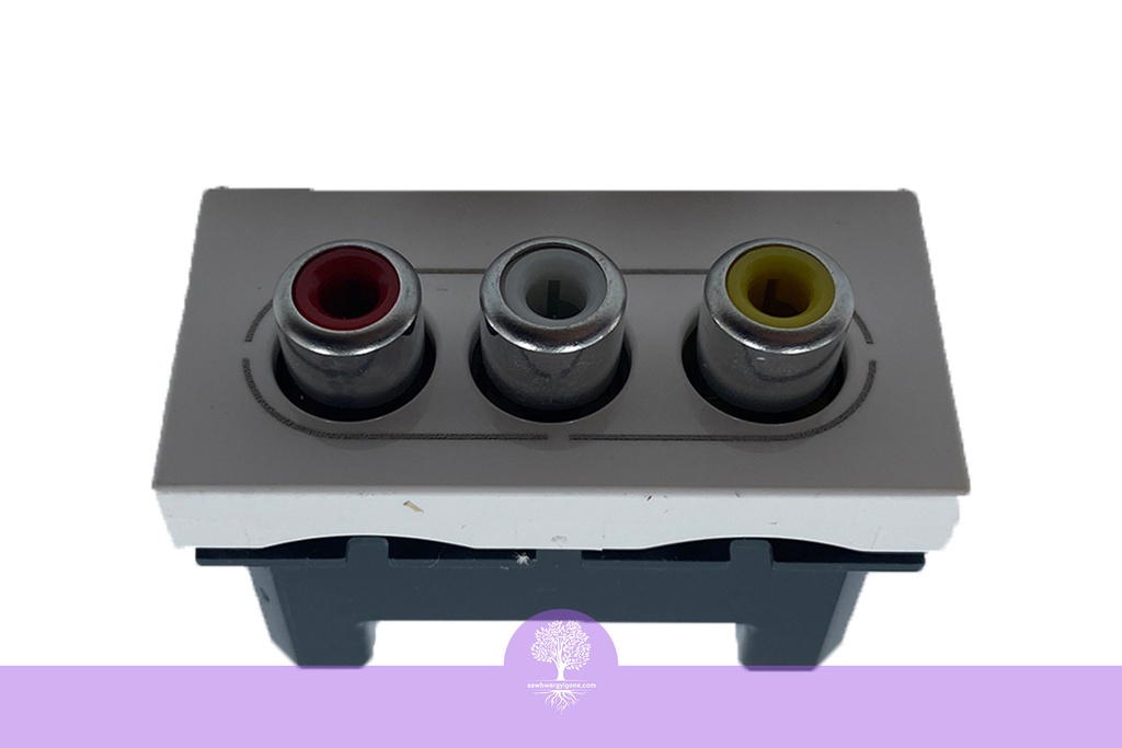 3 RCA SOCKET (AUDIO & VEDIO ) SQ WH LEGRAND 