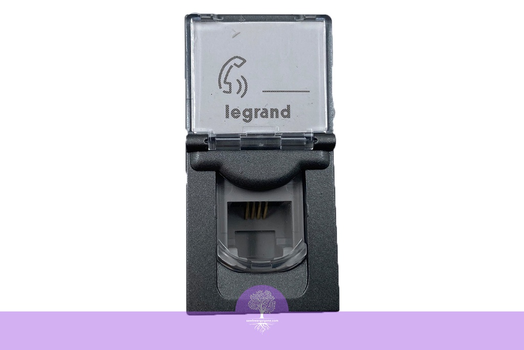 4P, RJ11, TEL SOCK SQ ALU, LEGRAND 