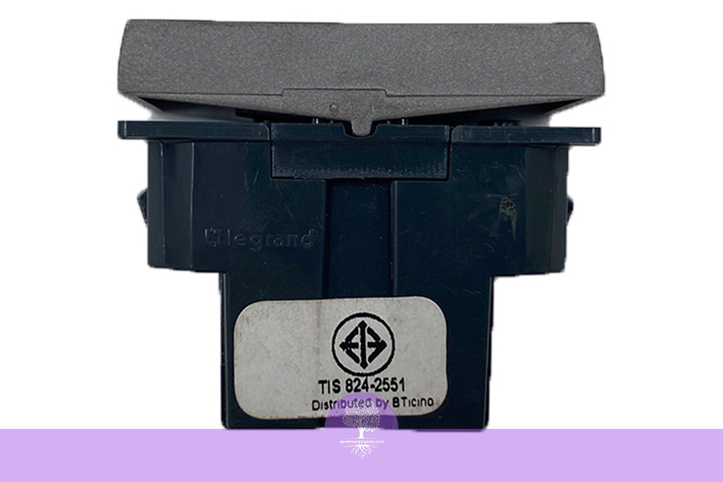 1Module, CURTAIN SWITCH CENTER OFF ALU, LEGRAND