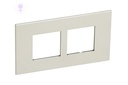 [Legrand_575081] 2Gang, 2X2M, BS SQ Pearl ALU, LEGRAND PLATE 