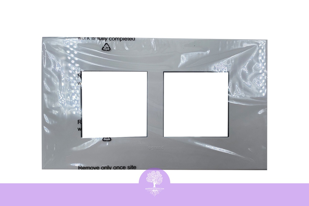 2Gang, 2X2M, BS SQ WH, LEGRAND PLATE 