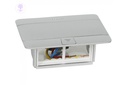 [Legrand_054011] MATT ALUM POP-UP - 4 Modules Matt Aluminium finish, LEGRAND 