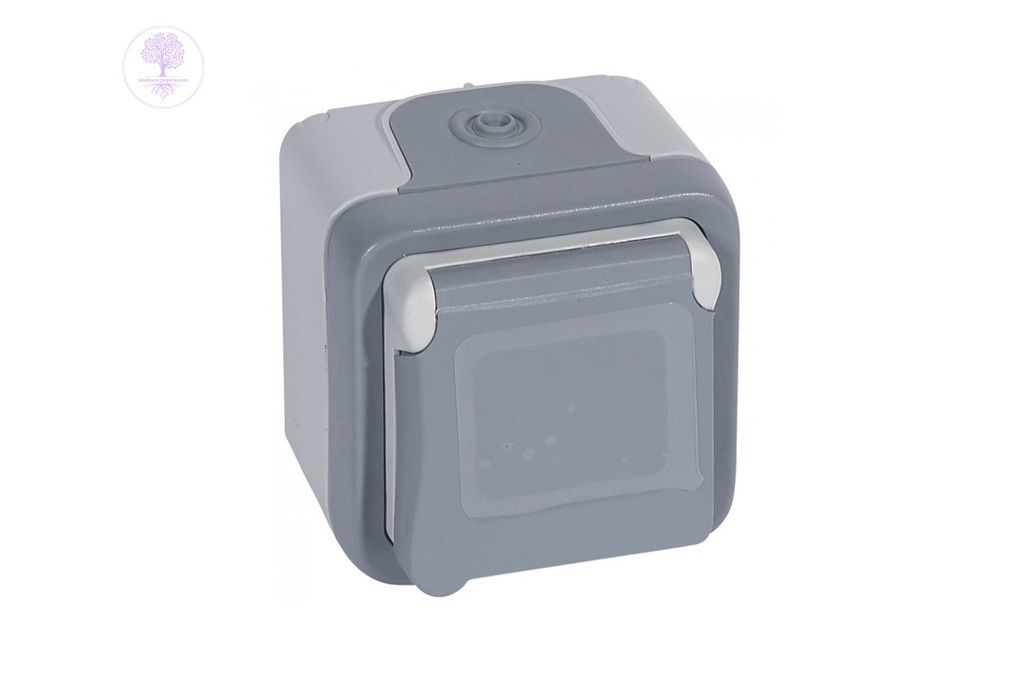 13A, PLEXO IP55 Weatherproof COMPLETE BS SOCKET GREY, LEGRAND 