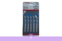 T 118A (5 PCs/Pack), (17-24 TPI Basic for Metal), BOSCH T-Shank Jig Saw Blade Set