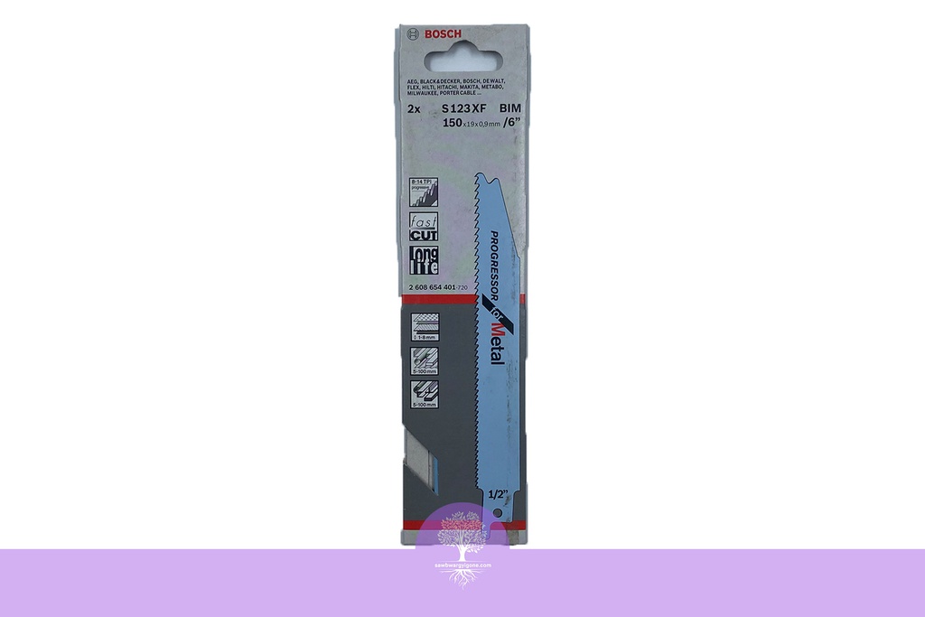 BOSCH S 123XF Progressor for Metal Reciprocating Saw Blade (2 PCs/Pack)