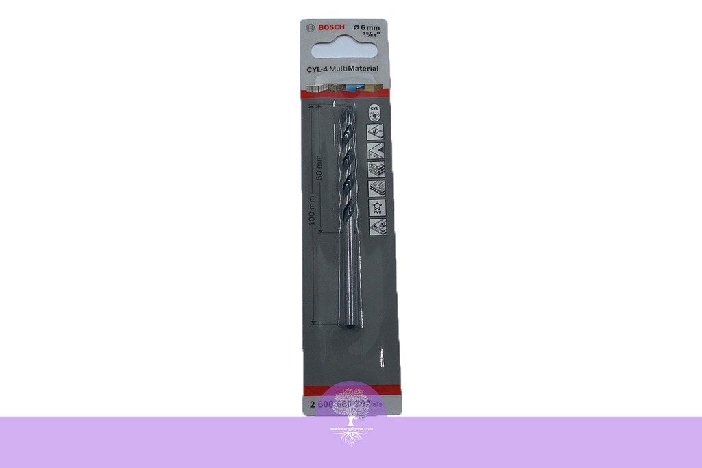 CYL-4 6 x 60 x 100mm, BOSCH Multi Purpose Drill Bit