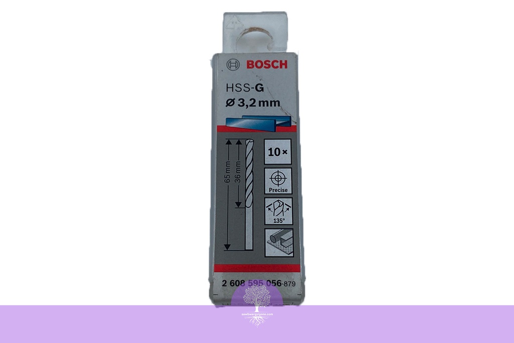 3.2mm, BOSCH, Metal Drill Bit, HSS-G ((10 PCs/Pack)