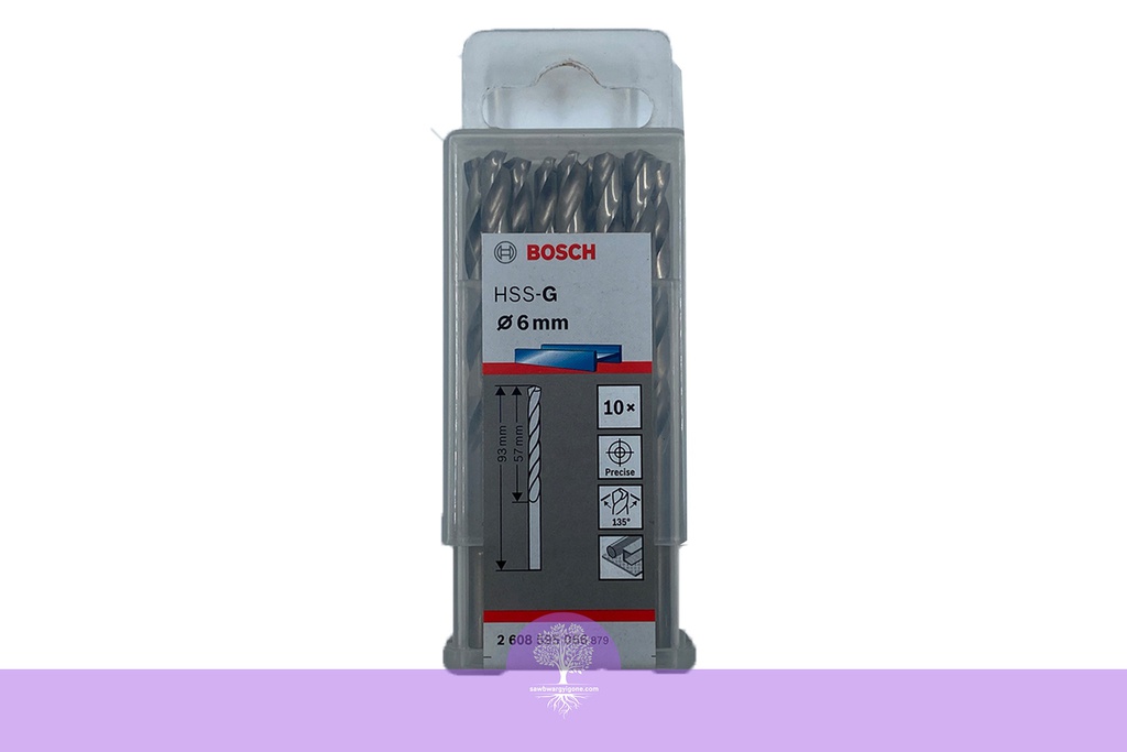 6.0mm, BOSCH HSS-G Metal Drill Bit (10 PCs/Pack)