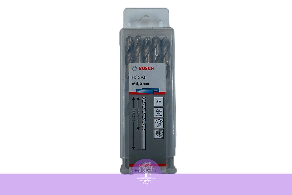 8.5mm, BOSCH HSS-G Metal Drill Bit (5 PCs/Pack)