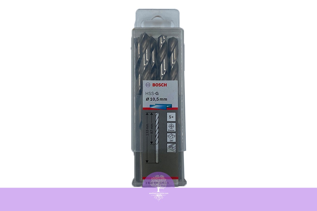 10.5mm, BOSCH, Metal Drill Bit, HSS-G ((5 PCs/Pack)