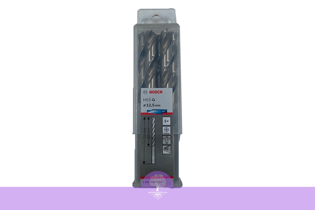 12.5mm, BOSCH, Metal Drill Bit, HSS-G ((5 PCs/Pack)