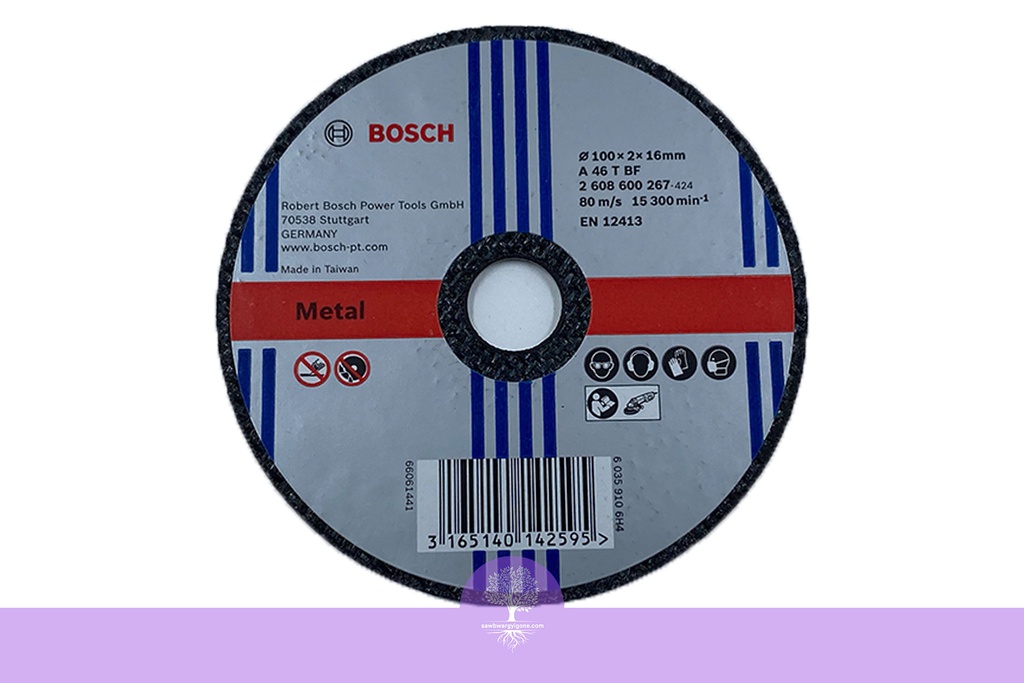 100 x 2.0 x 16mm (4"), BOSCH Stainless Steel Cutting Disc