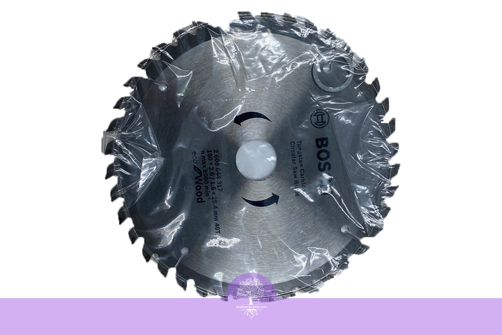 180x2.6x25.4 (20mm (7"x40T), BOSCH Circular Saw Blade (CSB for Wood)