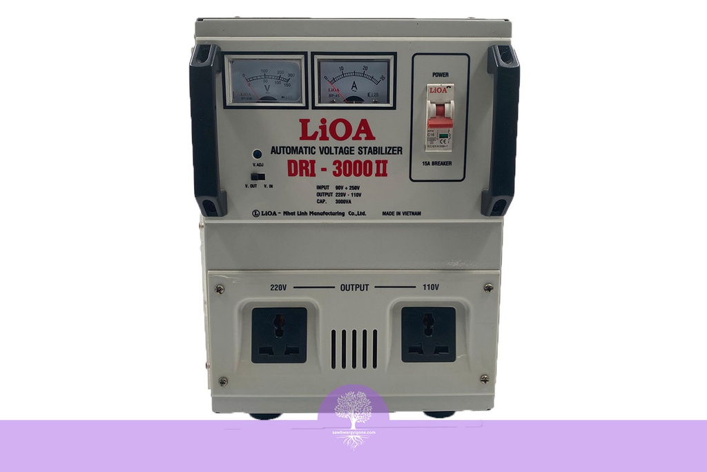 3KVA (90V), LiOA, 1 Phase Automatic Voltage Stabilizer