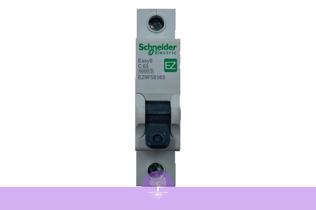 1P, 63A, 6kA, Easy9, C Curve, Schneider MCB Breaker