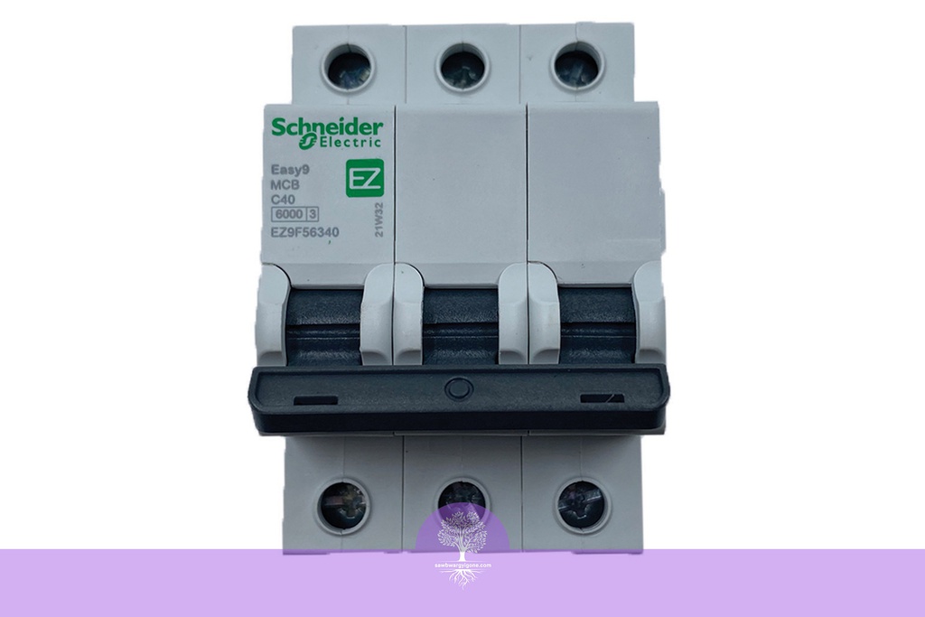 3P, 40A, 6kA, Easy9, C Curve, Schneider MCB Breaker