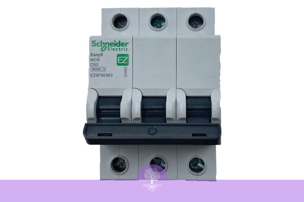 3P, 63A, 6kA, Easy9, C Curve, Schneider MCB Breaker