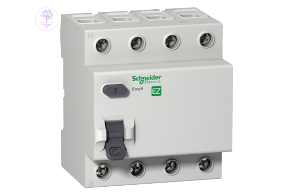 4P, 25A, 100mA, Easy9, AC Type, Schneider RCCB Breaker