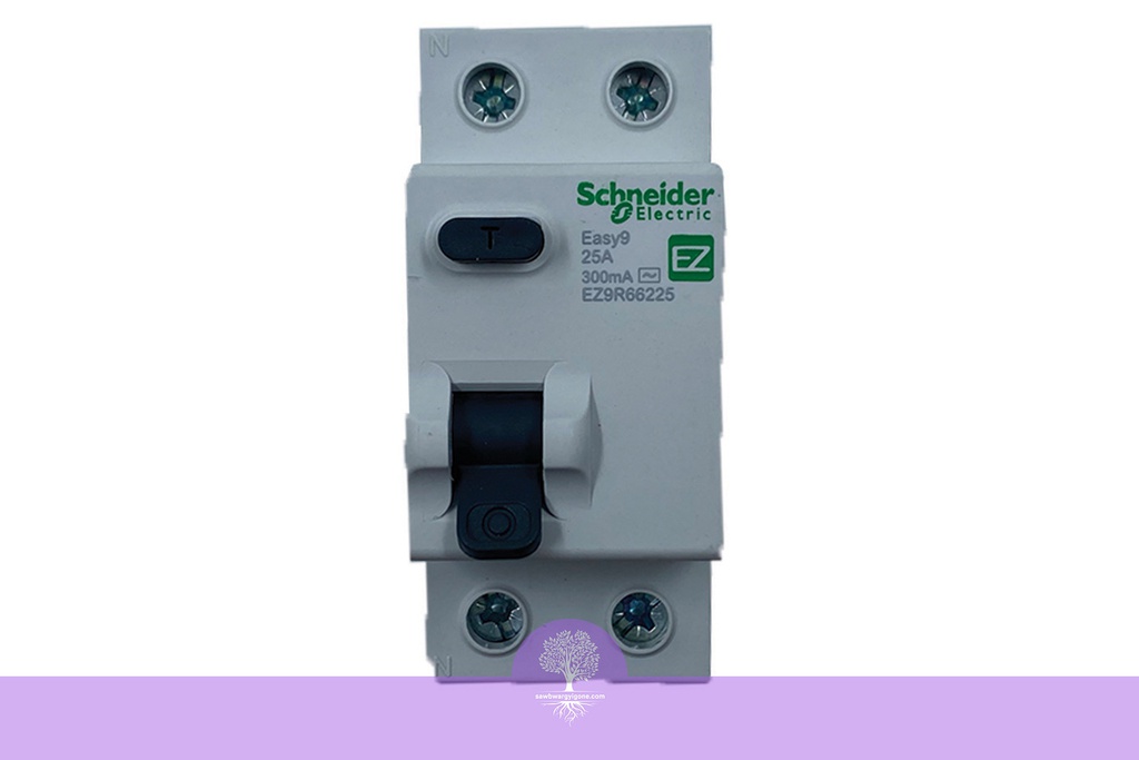 2P, 25A, 300mA, Easy9, AC Type, Schneider RCCB Breaker