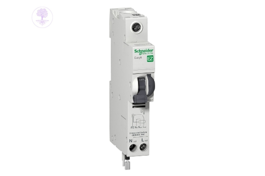 1P + N, 45A, C curve - 6000 A, Schneider Easy9 RCBO 240V