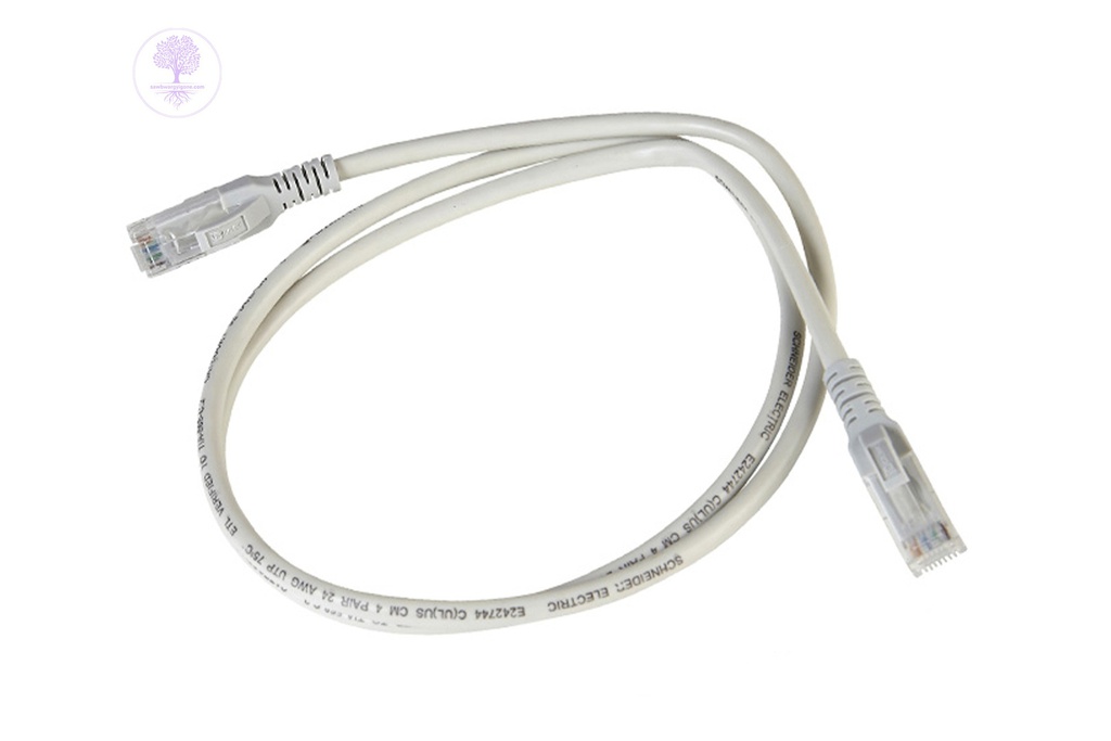 2M, Cat6, Patch Cord, UTP, Grey, Schneider Network Ethernet Cable with RJ45