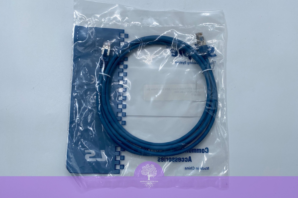 1M LS Simple CAT6A Shielded RJ-45 Patch Cord , Blue