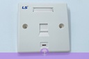 1-Port LS Simple British Face Plate W/ Shutter & Icon