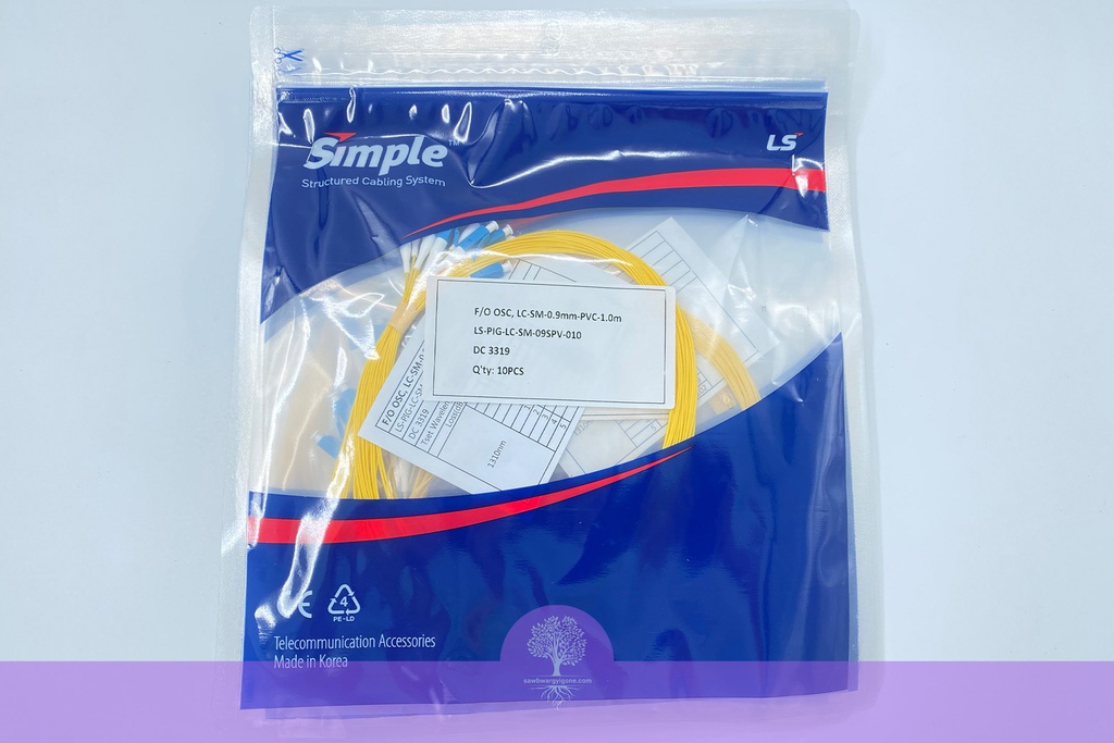 1m (YL) LS Simple Fiber pigtail LC, SM