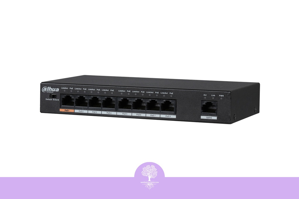 8-Port PoE Unmanaged, Dahua, Network Switch